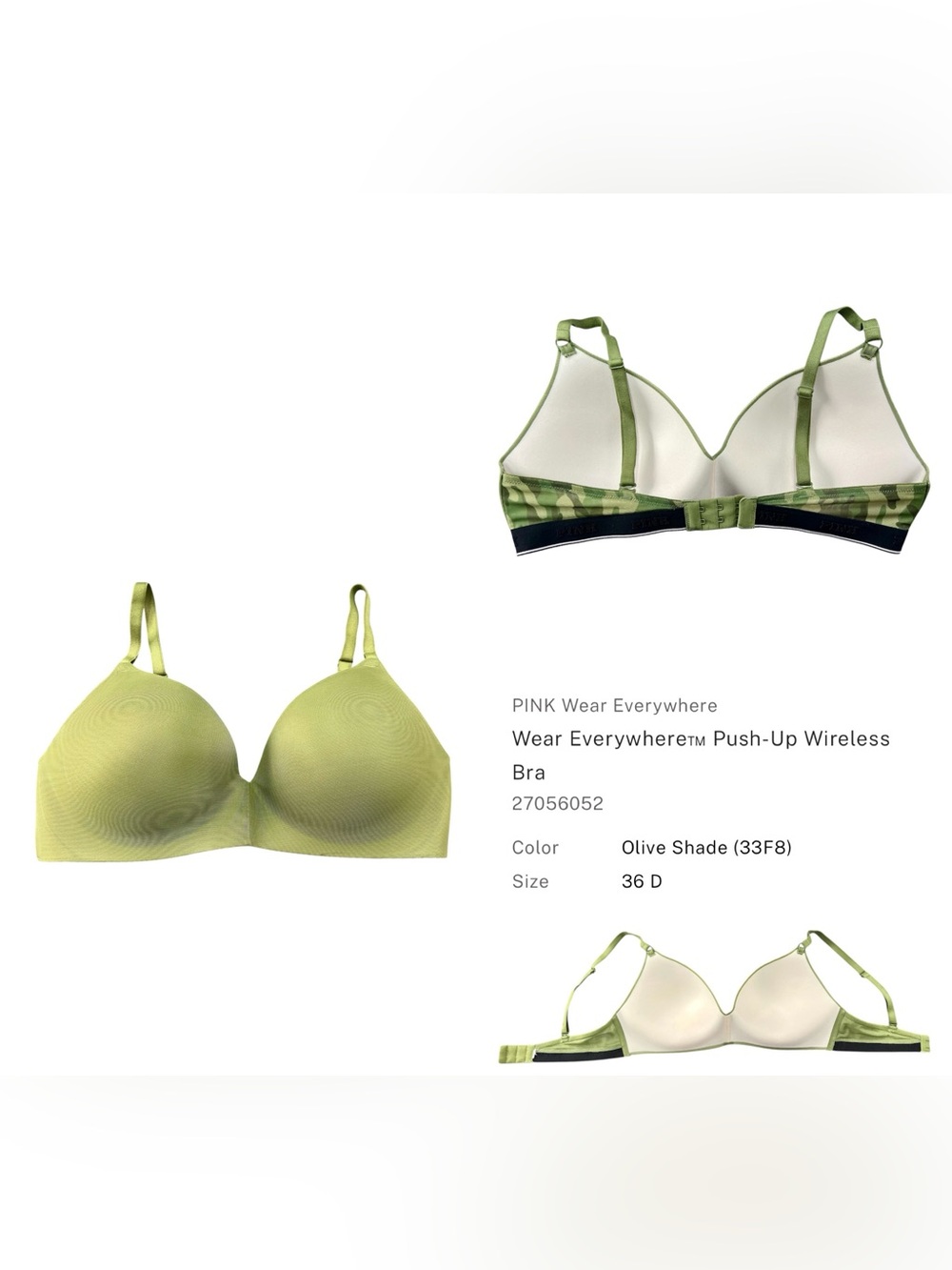 Victoria’s Secret/PINK Wireless Bras - 36D - Large - Lot Of 5 - Picture 5 of 6